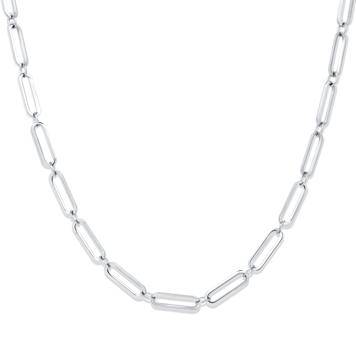 Raquel Chain Silver 4MM Αλυσίδα Λαιμού Από Ανοξείδωτο Ατσάλι 316L